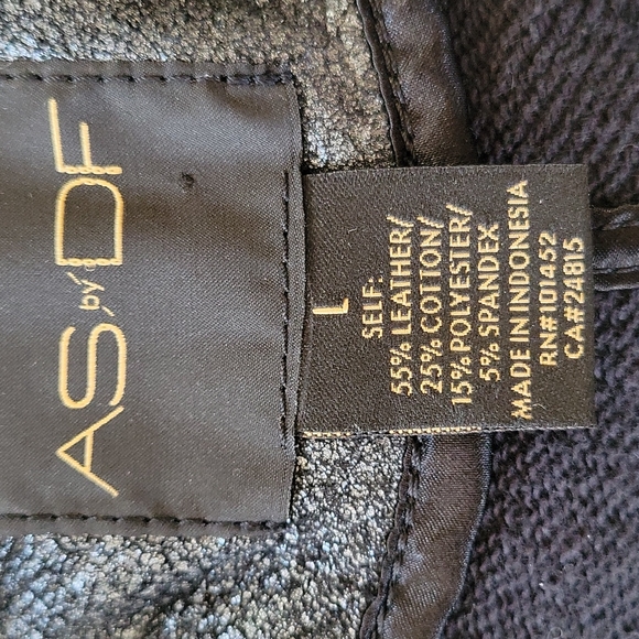 AS by DF Leather Bomber Hoodie Jacket - Picture 7 of 7